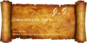 Jancsovics Imre névjegykártya